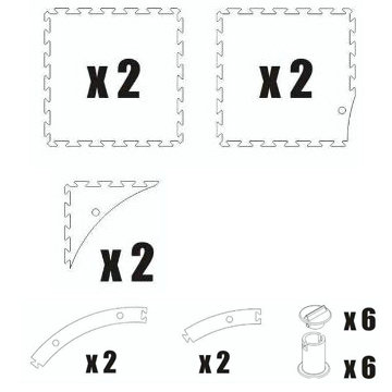 EC-D 45 Degree Kits Customized Track Parts 50cm Specs RC Track Rails Tiles Expansion kits