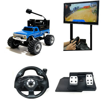 Have fun with FPV RC Car,Simulator steering wheel and pedal, it brings you a real driving feeling