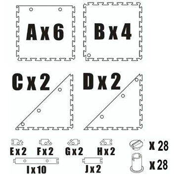 EC-E 45 Degree Kits Customized Track Parts 50cm Specs RC Track Rails Tiles Expansion kits